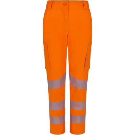 Pantalón stretch reciclado cinta segmentada mujer VELILLA 303031SW XS Naranja flúor (1/5)