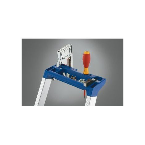 Tubesca Comabi – Escabeau 6 marches aluminium – Hauteur de travail max. 3.36m – Patins antidérapants pour stabilité – 2375106