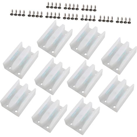 Lot de 10 guides bas porte douche en verre, légers et faciles à (1/5)