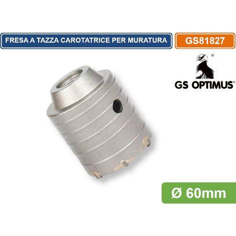 GS OPTIMUS GS81827 FRESA PERFORATRICE A TAZZA Ø 60MM M22 PER PIETRA CEMENTO CALCESTRUZZO