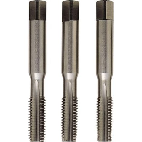 Tarauds type 003 hss, bouts pointus, diamètre 8 mm, pas 1,25 mm, jeu de 3 tarauds - TIVOLY (1/2)