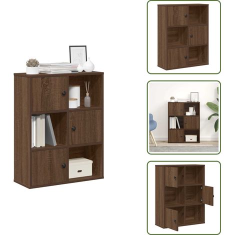 vidaXL Bibliothèque chêne marron 60x24x76,5 cm bois d'ingénierie (1/5)