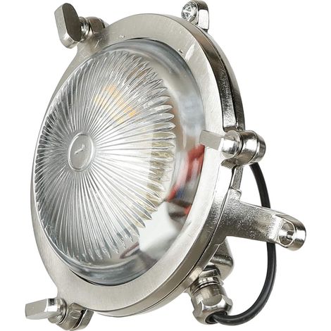 Wandleuchte außen Messing Glas Maritim Ø 14 cm IP44 Außenlampe