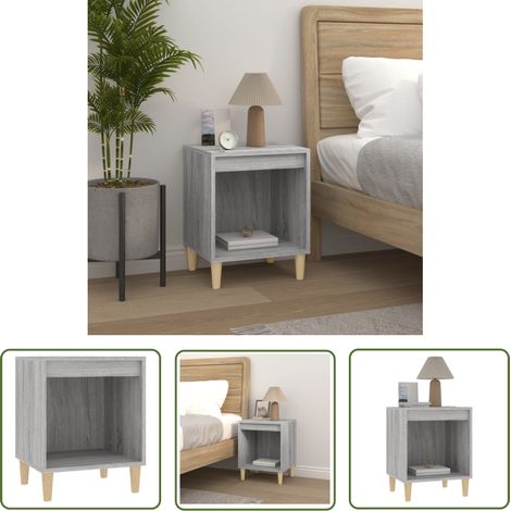 Furniture Limited - Table de chevet Sonoma gris 40x35x50 cm (1/5)