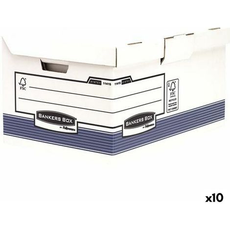 Scatola Archivio Fellowes Maxi Azzurro Bianco 31 x 39 x 56 cm 10 Unità (1/4)
