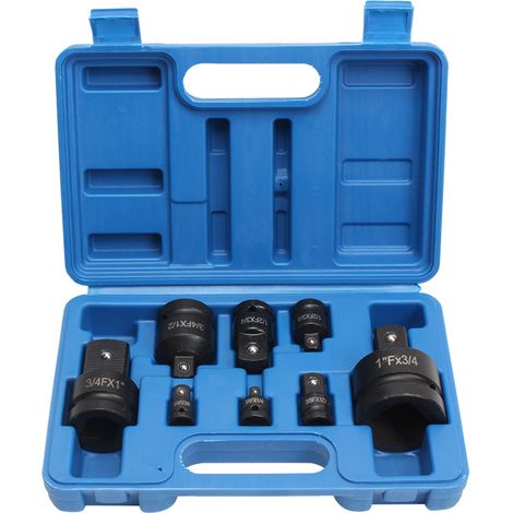 piezas Caja de enchufes de impacto con extensión de enchufe, cardán de impacto y adaptador  Cr-Mo  Enchufes (1/4)