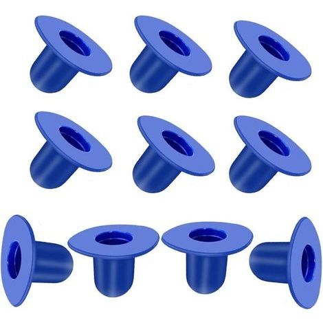Lot de 10 bouchons bleus d'extension de rechange pour les piscines Intex (1/4)