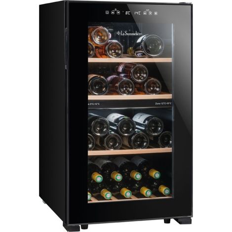 Cave à vin de service 50 bouteilles – Dimensions 83,8 x 48 x 56,5 cm – Double zones de température – Panneau numérique externe – La Sommeliere