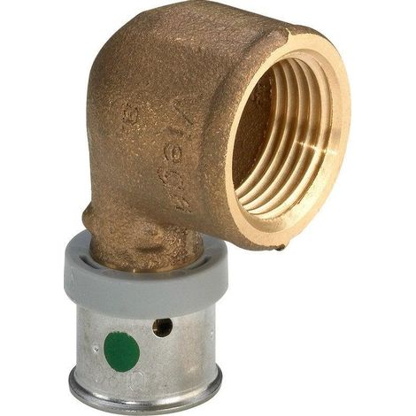 Viega Raccord équerre en laiton diamètre 20 mm brillant