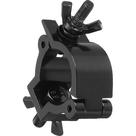 Attache de Poutre Légère, Pince en Alliage d'Aluminium pour Tuyau d'Éclairage de Scène de 24-26mm de Diamètre, Charge Maximale de 4,54 kg, Couleur Noire, 1 Pièce (1/5)
