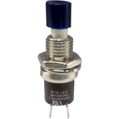 TRU COMPONENTS TC-R13-24B1-05 BL Drucktaster 250 V/AC 1.5 A 1 x Ein/(Aus) tastend Blau   1 St.