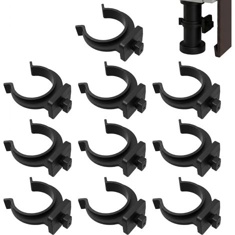 10 Pièces Clip Plinthe Cuisine, Fixation Plinthe Cuisine en Plastique Robuste, Attache Plinthe pour Meubles, Clips Plinthe Cuisines Sous-Meubles, Plinthe Accessoire Noir (1/5)