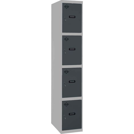 Simonrack Moderner Garderobenständer grau Metall 1800x400x500 mm