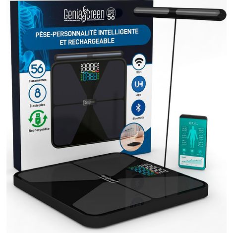 Balance Pese Personne Impedancemetre Connectée WiFi Bluetooth Rechargeable (1/5)
