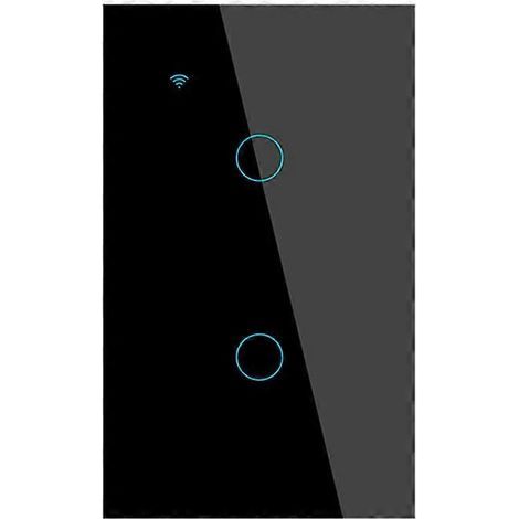 Interrupteur mural intelligent Tuya US WiFi 1/2/3/4 postes sans fil neutre. à capteur tactile et LED. compatible avec Alexa Home. (1/5)