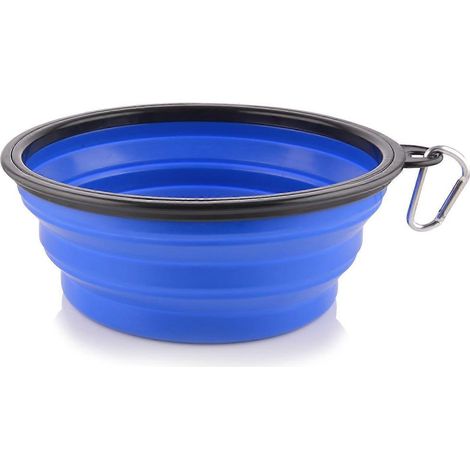 Gamelle pliable extra large pour chien, gamelle de voyage XL de 1 L, gamelle d'eau pliable pour le voyage, gamelles de voyage pliables et portables extra larges de 102 oz avec (1/5)
