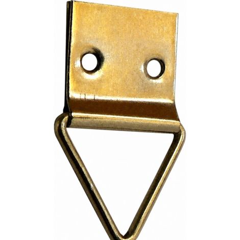 Dreieckige Rahmenklammer, vermessingter Stahl, H.23mm, l.15mm, 8 Stück.