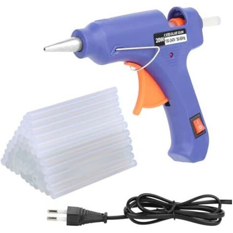Pistolet à Colle Chaude, 20W Pistolet a Colle avec 60pcs 7mm100mm Bâtons de Colle, Pistolets à Colle électriques Pistolet a Colle Chaude pour Réparation, Artisanat, DIY, Maison