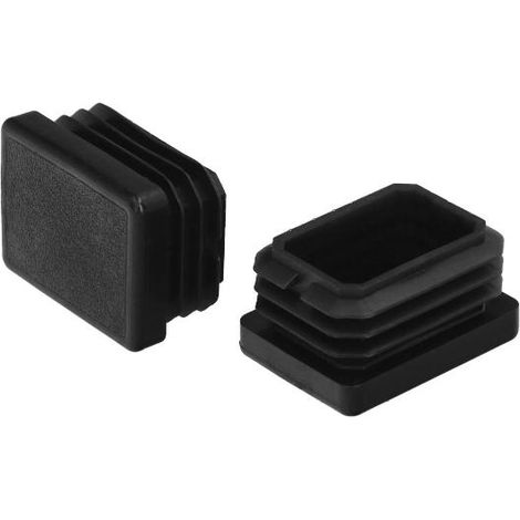 contera plástico rectangular interior. color negro 40x30 mm bolsa 200 unidades. (1/4)