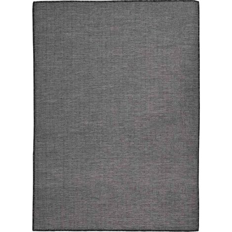 Tapis extérieur à tissage plat Terrasse Salon Cuisine - Tapis de jardin 200x280 cm Gris BV912209 - BonneVie (1/5)