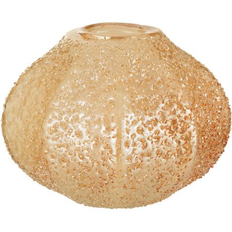 Vase Design en Verre "Corail" 14cm Orange (1/3)