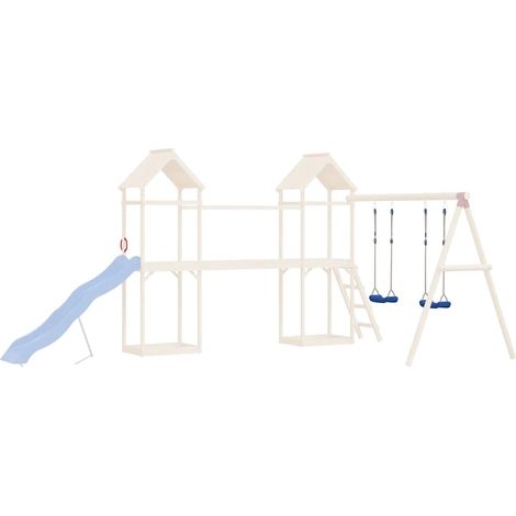 Seggiolini per Altalena con Corde 2 pz Blu 37x15 cm Polietilene vidaXL (1/5)