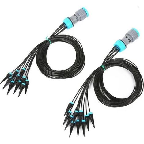 Garden irrigation system, 10 drippers, automatic watering, drip irrigation (2 pieces) (1/4)