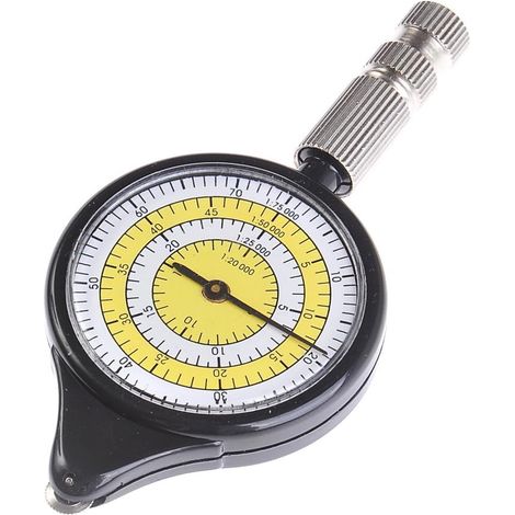 Télémètre : télémètre, opisomètre, curvimètre, couleur : blanc-jaune (1/5)