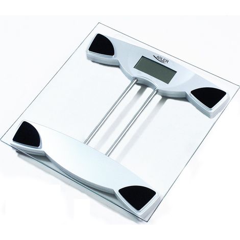 Pèse personne Adler AD8124 - Charge max 150 kg - Verre trempé - Précision 100g