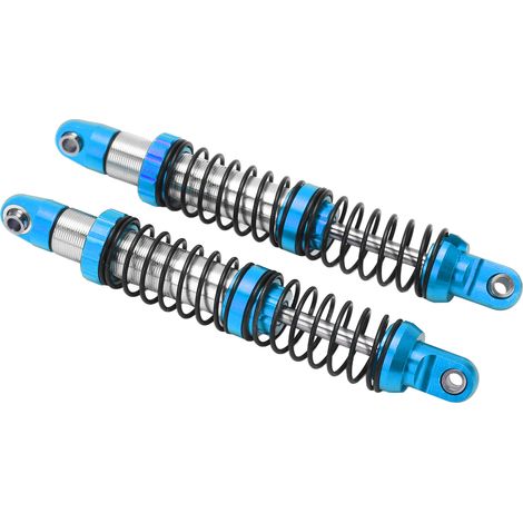 1 Paire d'amortisseurs avant/arrière 102mm en métal pour Axial SCX10 1/10 - Pièces de rechange RC bleues (1/5)