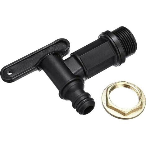 Robinet cuve 1000l Plastique,Adaptateur de boîte de Rangement d'eau IBC,Adaptateur Robinet Tuyau arrosage,pour recuperateur Eau de Pluie, réservoir de Carburant (Cuivre) (1/5)