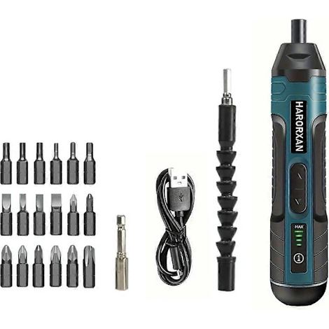 Kit de tournevis électrique sans fil 3,6 V 1300 mAh, mini perceuse rechargeable pour le bricolage, les réparations à domicile et le montage de meubles (1/5)