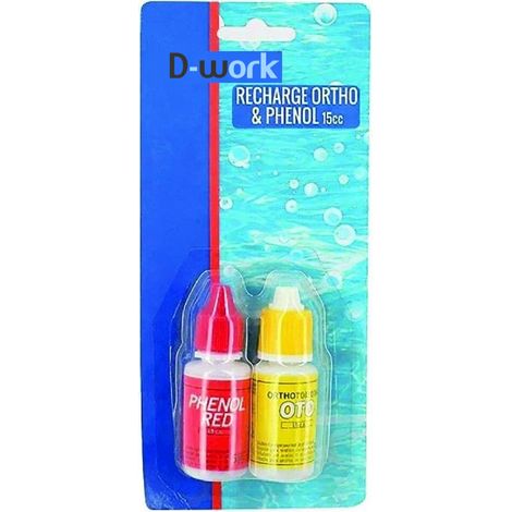 Flacons de Recharge Ortho et Phénol 15 ml - Pour Trousse pH/Brome/Chlore - Efficace et Pratique - D-Work (1/3)