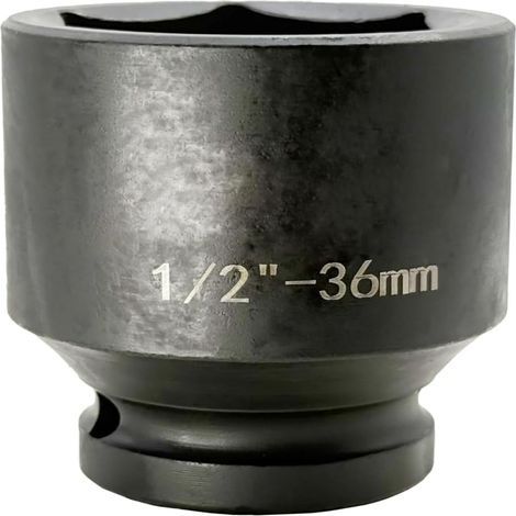 Douille à choc 36 mm, Acier Chrome-Molybdène, Profil 6 pans, Pour clé 1/2 pouce, Usage professionnel (1/5)