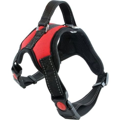 Harnais pour Chien Domestique Gilet Rouge Taille S - Confort et Sécurité (1/3)