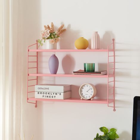 Modulares Wandregal Strängnäs Rosa [en.casa]