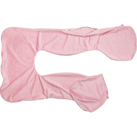 Fodera in velluto per cuscino per gravidanza BabyUniverse Type U - rosa cipria (1/4)