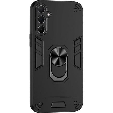 Pour Samsung Galaxy A26 5G Phone Case PC TPU Drop Defend Cover avec béquille - Noir (1/5)