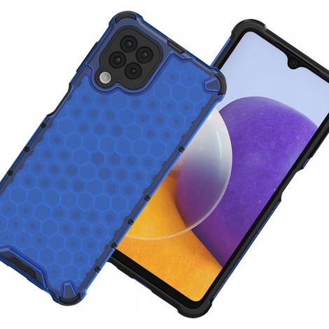 Custodia protettiva a nido d'ape con cornice in gel per Samsung Galaxy A22 4G, colore blu. (1/5)