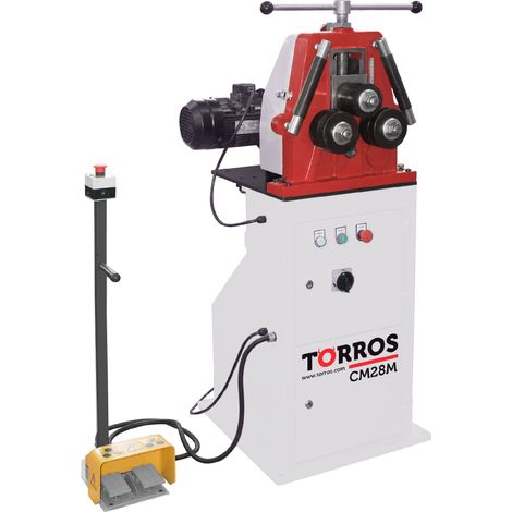 Torros – Cintreuse 3 galets motorisés 1,1kW 230V – Construction robuste – Galets trempés et rectifiés – Installation horizontale/verticale