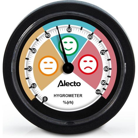 Alecto Analoges Hygrometer Schwarz
