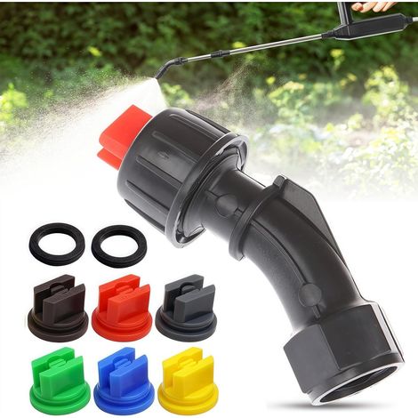Kit de buses à jet plat, 1 jeu de buses à jet plat à 110° avec 6 embouts (0,15-0,6 mm), buse de rechange pour pulvérisateurs à dos/agricoles/de jardin/de serre (1/5)