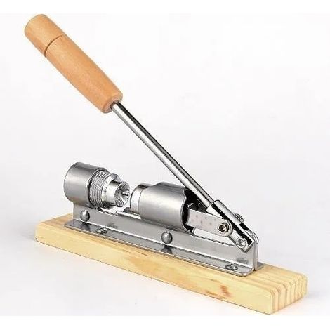 Cascanueces para nueces pecanas Hiware Good de alta resistencia con 4 puntas, base y mango de madera. (1/5)