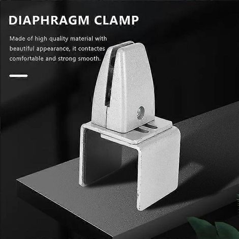 2 Pack Argent Éternuement Garde Pince Support Bureau Bureau Cloison Holder Table réglable Sécurisation Scre (1/5)