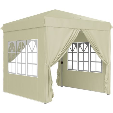 Pavillon ca.2,5x2,5m, wasserabweisend Stabil Winterfest Pop-up Faltpavillon, UV Schutz 50+, Faltbar Partyzelt Gartenzelt mit 4 Seitenteilen Tasche Gartenpavillon für Camping Garten, Cremeweiß
On-Site