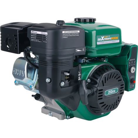 Moteur à essence, 7 CV, 212 cc, 3,6 kW, arbre horizontal, démarrage électrique (1/5)