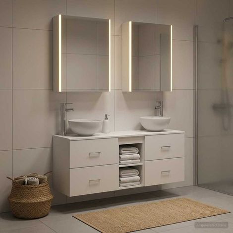 vidaXL Juego de Muebles de Baño 5 uds. Blanco Madera de ingeniería (1/5)
