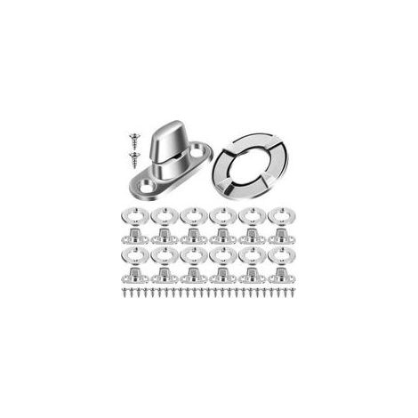 20 Ensembles Attaches à Verrouillage Rotatif, Ovales Twist Verrouiller, Oeillets Pour Baches Pour Boutons Tournants De Fixation En Toile