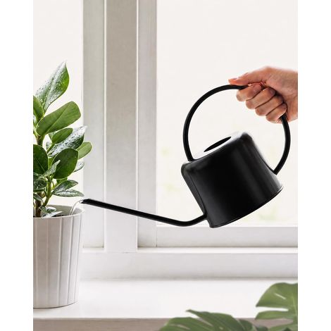 Arrosoir pour Plantes d'intérieur, Petit arrosoir avec Long Bec, arrosoir en métal d'intérieur pour Un contrôle précis du débit, Noir (1/5)