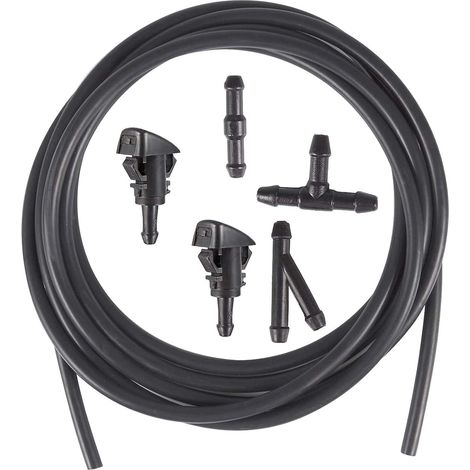 2 ugelli per lavavetri, compatibili con Dodge, Jeep, Ram, tubo flessibile del liquido incluso (1/4)